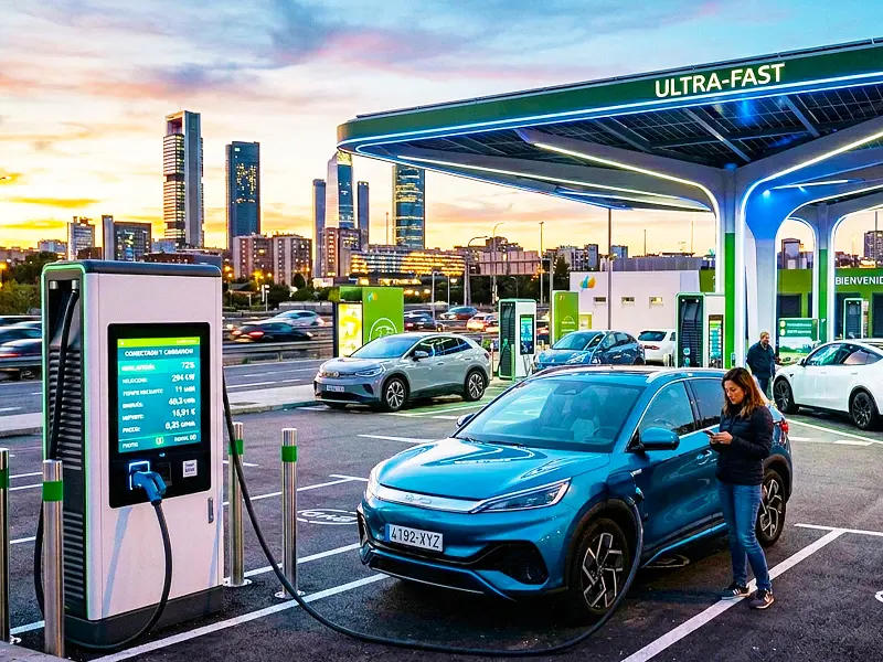 Recargar coches eléctricos en España baja a menos de 20 céntimos por kWh